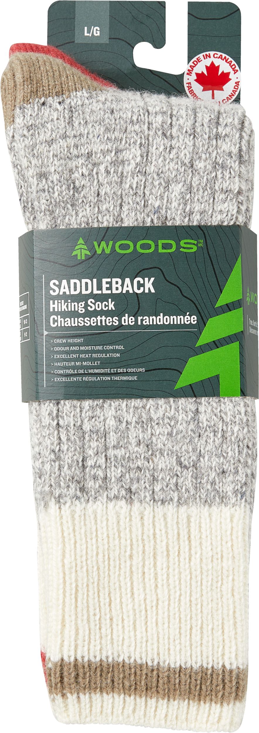 Woods Men's Saddleback Hiking Crew Socks 2pk