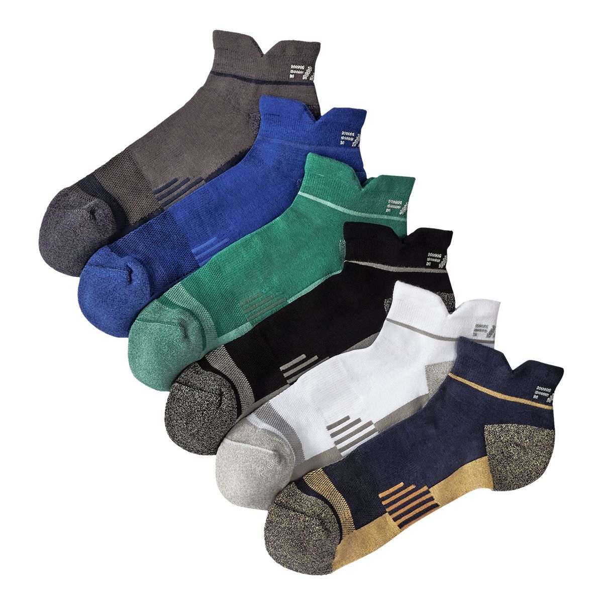 FWD Men's Performance No Show Socks 6pk