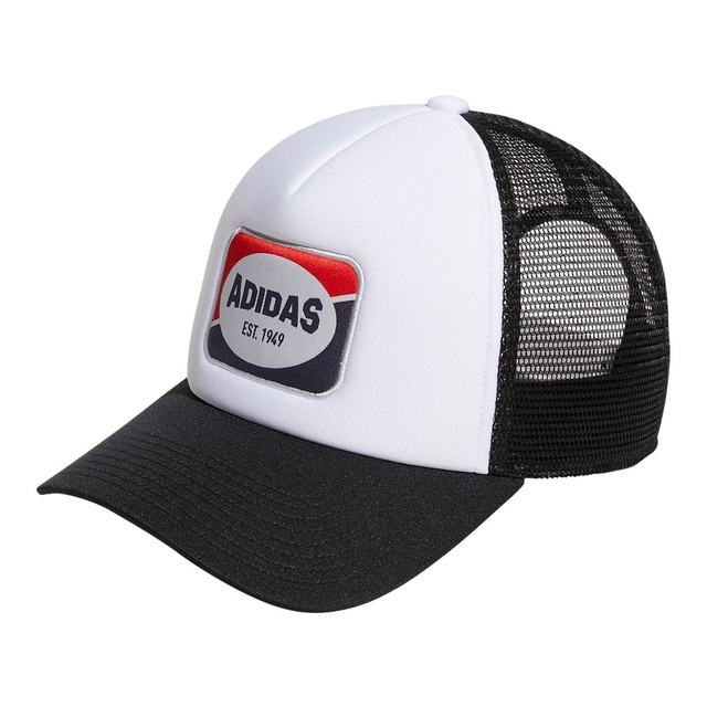 adidas Men's Trucker Hat Front_Angled_Left