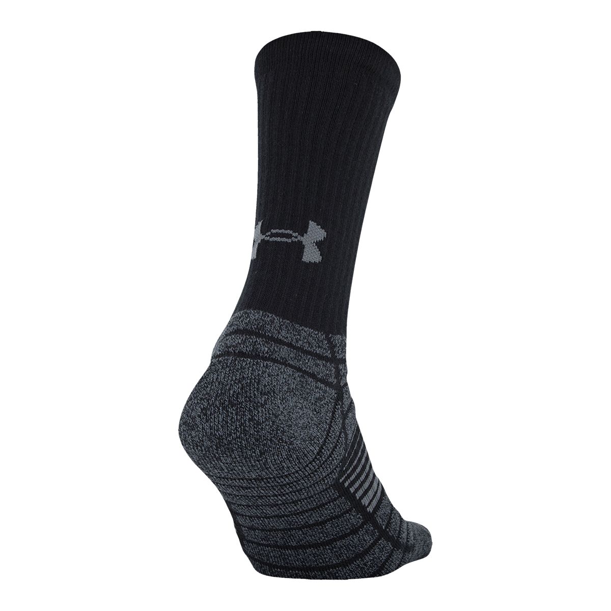 Under Armour Men's Elevated + Crew Socks, Padded, 3-Pack