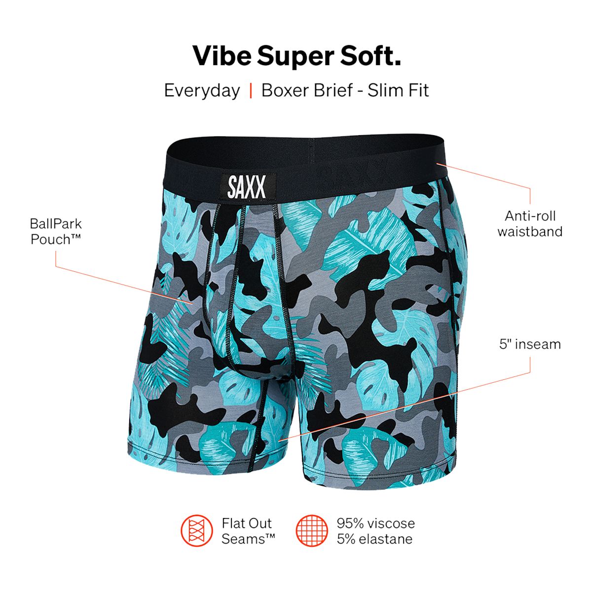  SAXX Men's Underwear - Vibe Super Soft Boxer Brief with  Built-in Pouch Support - Underwear for Men, Fall : Clothing, Shoes & Jewelry