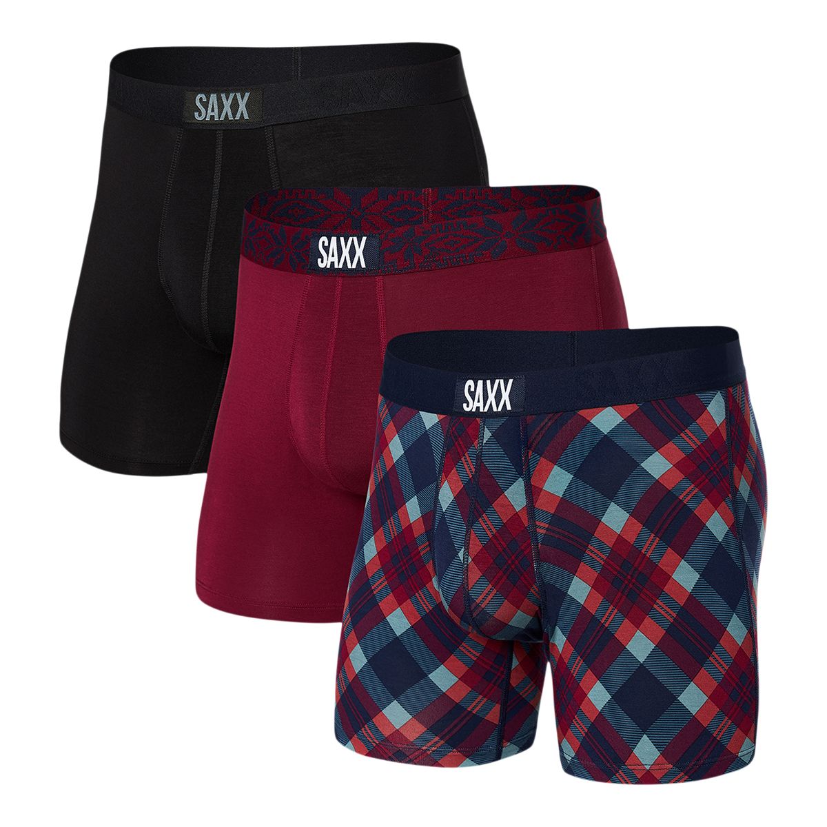 Saxx Men's Vibe Holiday Gift Box Boxer Brief - 3 Pack