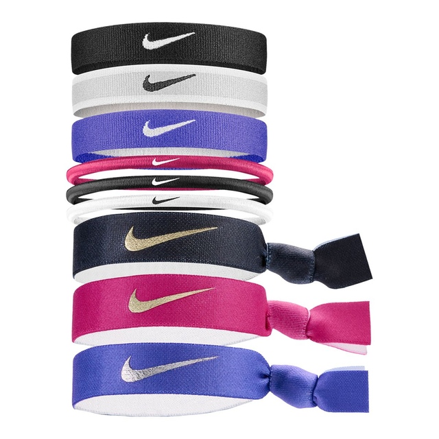Nike Mixed Ponytail Holder - 9 Pack Front_Angled_Left