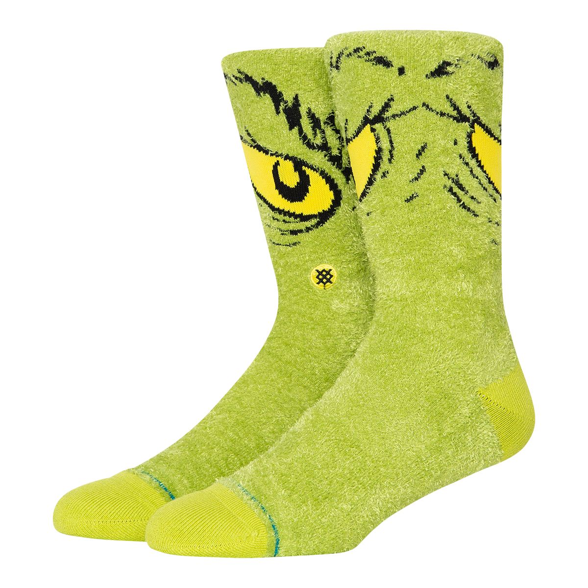 Stance Men's Holiday Da Da Dagrinch Fuzzy Crew Socks