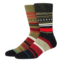 Stance Men's Holiday Merry Merry Crew Socks Front_Three_Fourths_Angled_Left