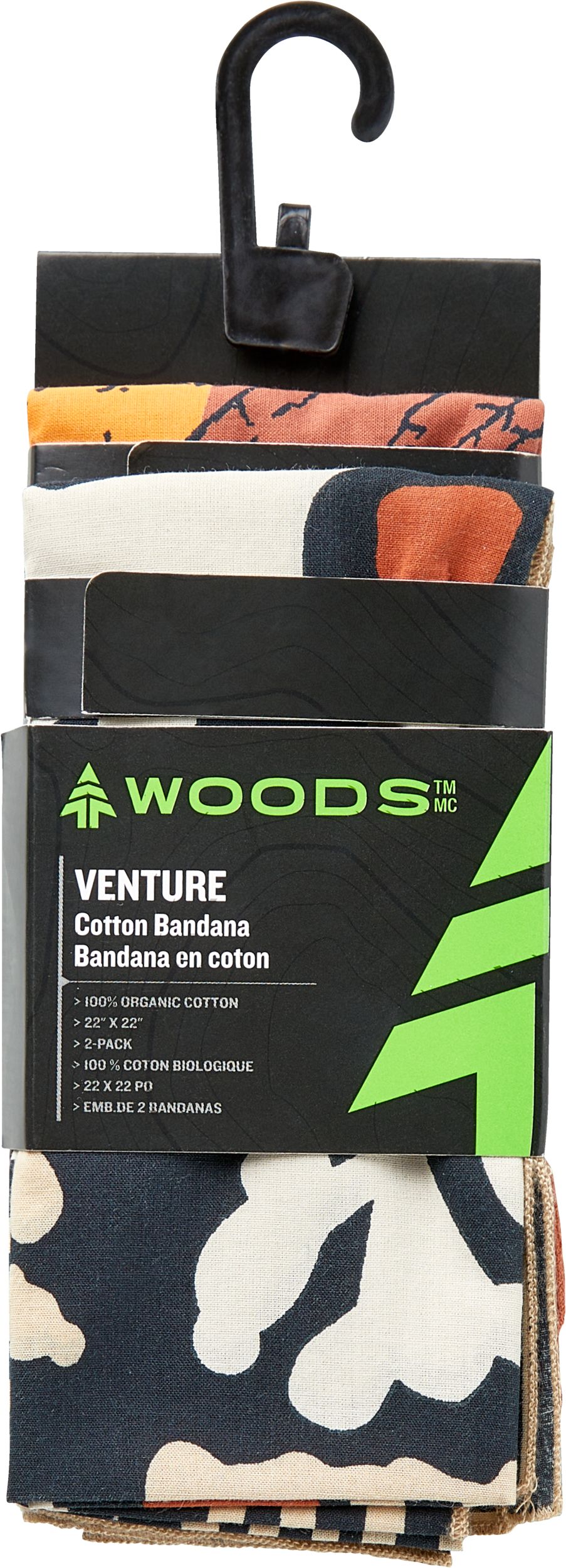 Image of Woods Unisex Venture Cotton Bandana - 2 Pack