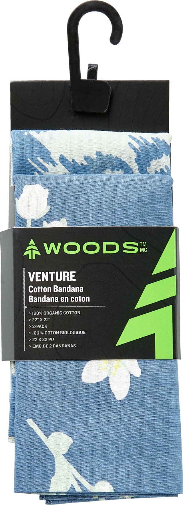 Woods Unisex Venture Cotton Bandana 2pk