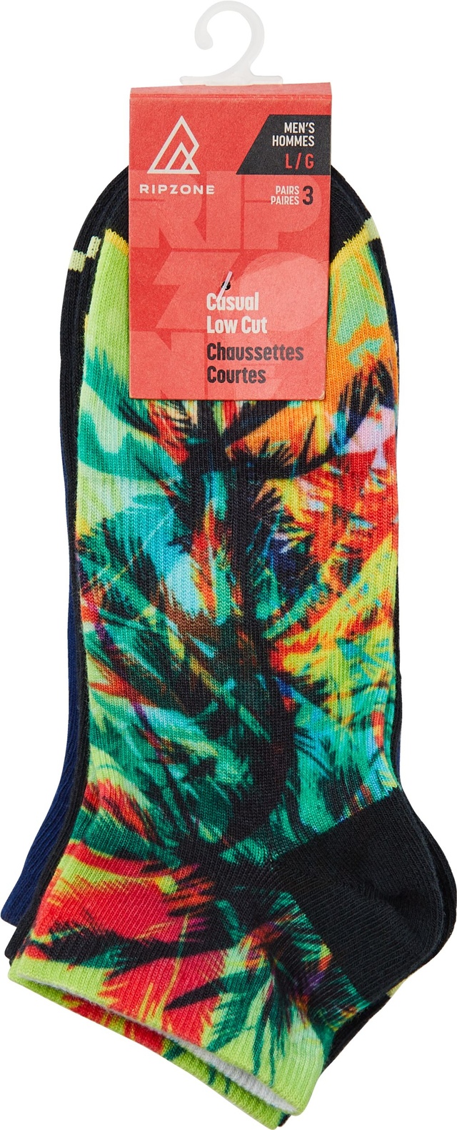 Ripzone Men's Tropic Weekend No Show Socks - 3 pk