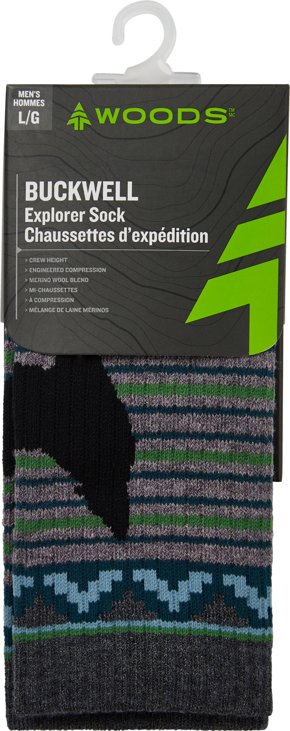 Woods Men's Buckwell Explorer Crew Socks