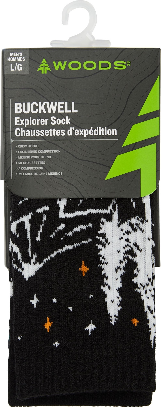 Woods Men's Buckwell Explorer Crew Socks