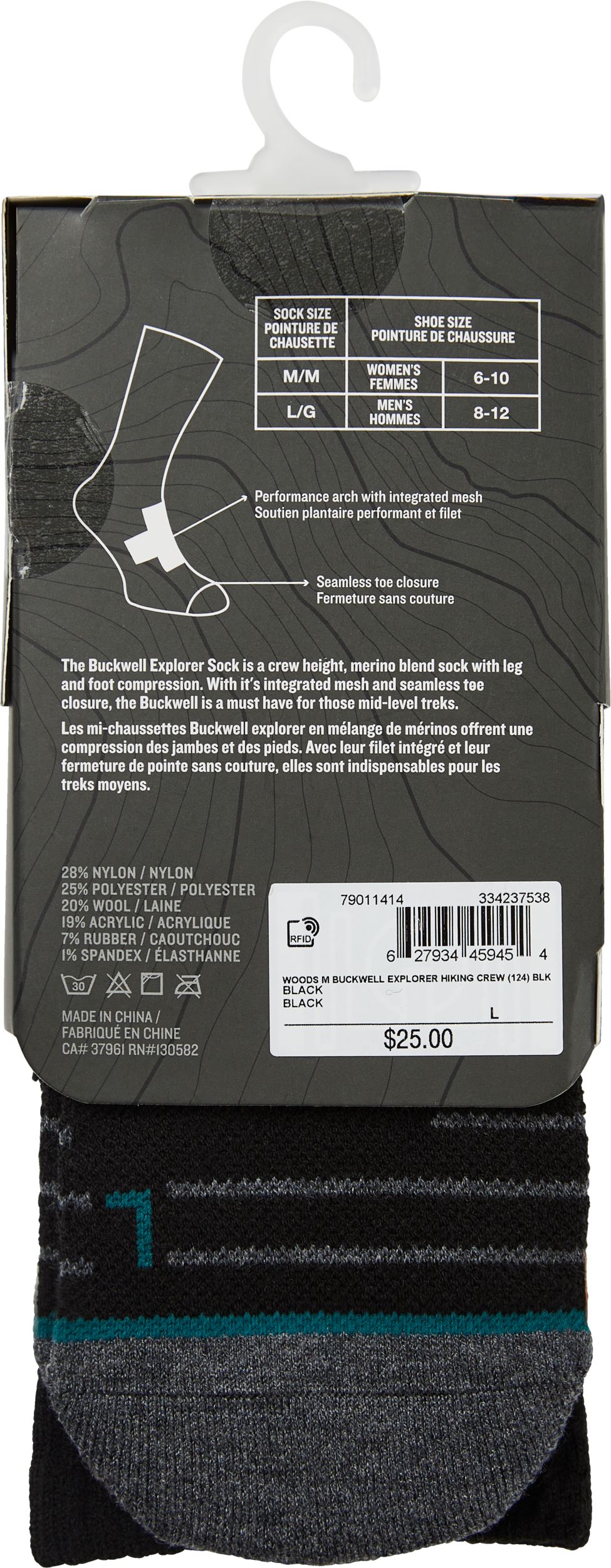 Woods Men's Buckwell Explorer Crew Socks