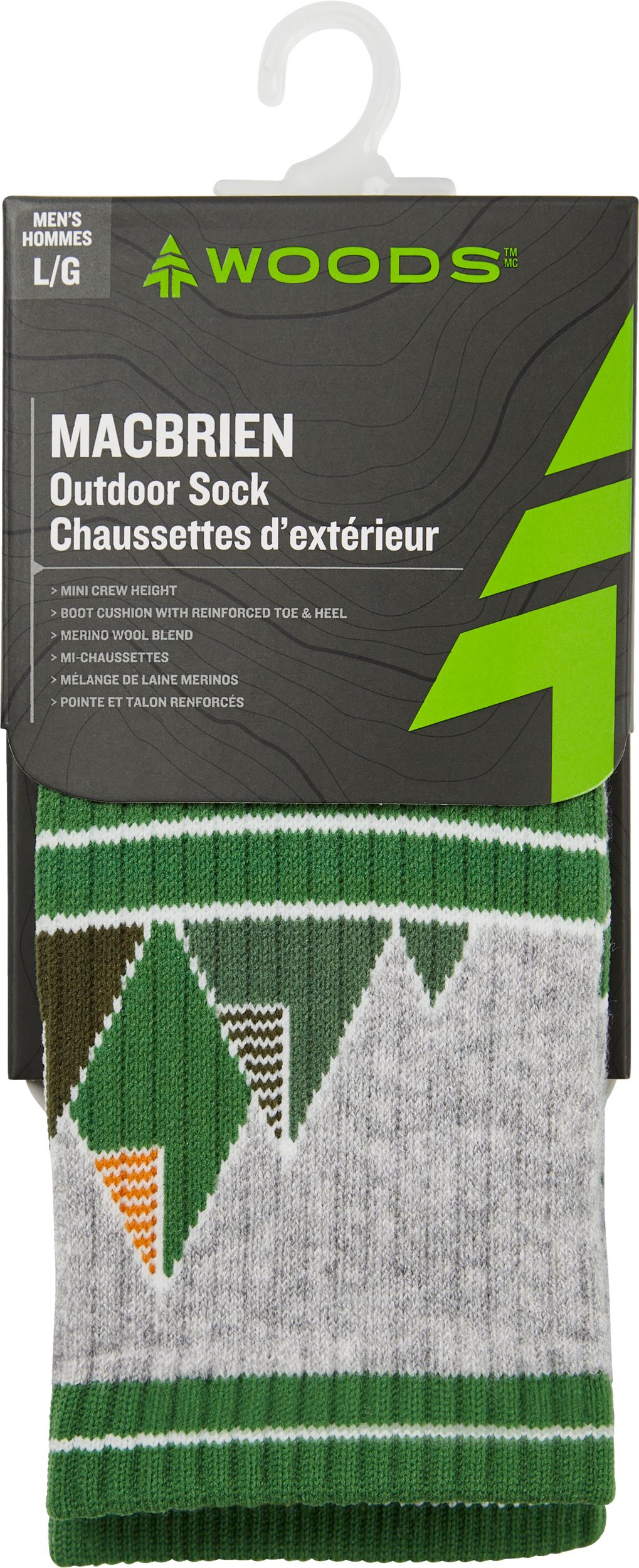 Woods Men's Macbrien Outdoor Hiking Quarter Socks