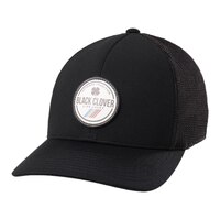 Black Clover Men's Swift Adjustable Golf Hat Front_Angled_Left