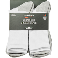 SportChek Men's All Sport Crew Socks - 10 Pack Front_Flat