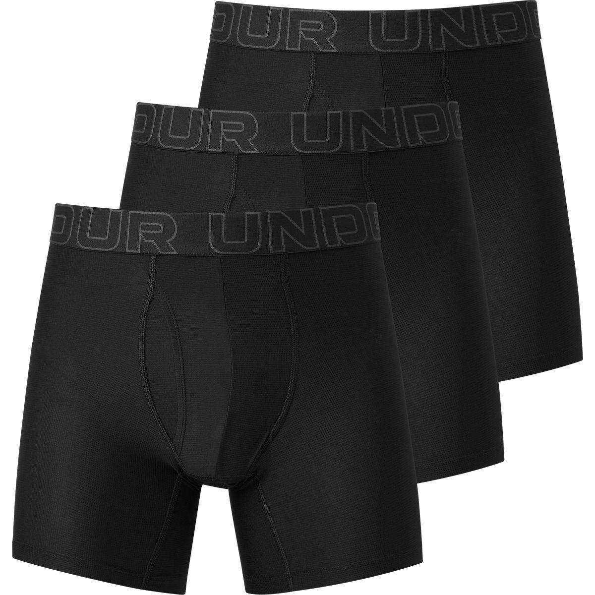 Under Armour Men's Perf Tech Mesh 6 Inch Boxer Brief - 3 Pack