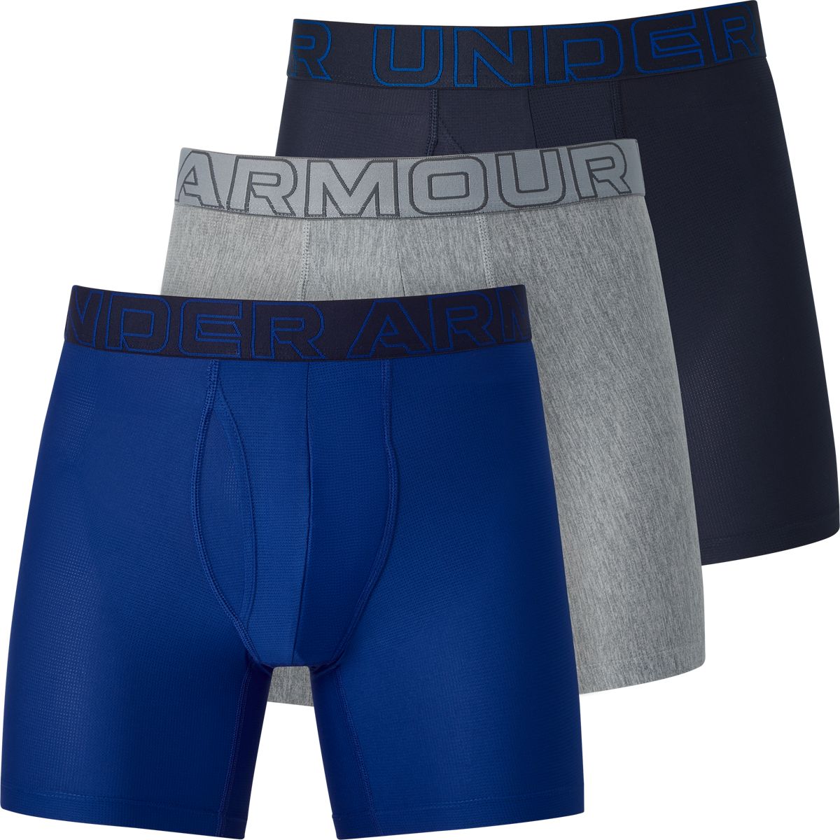 Under Armour Men's Perf Tech Mesh 6 Inch Boxer Brief - 3 Pack