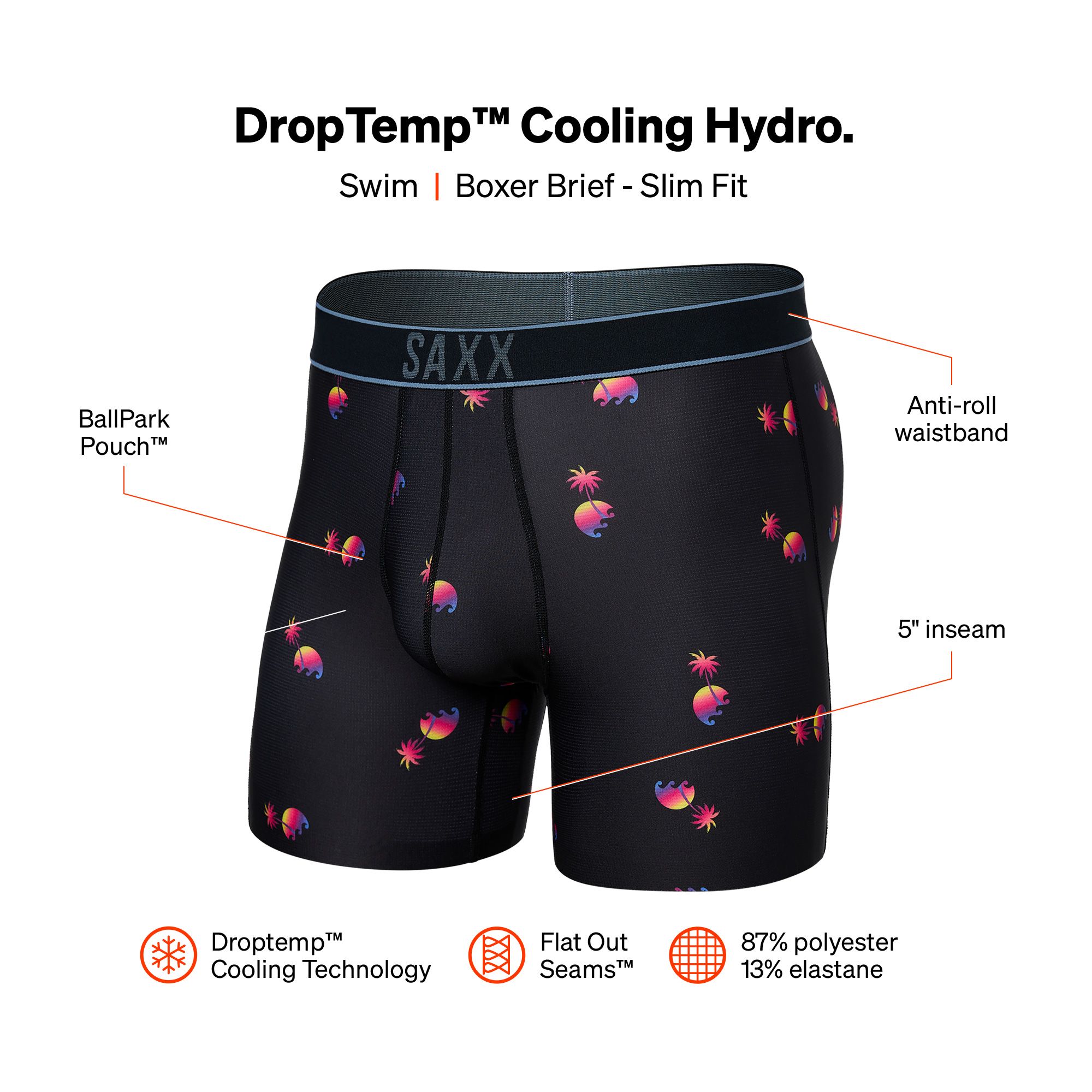 SAXX Men's DropTemp™ Cooling Hydro Liner Boxer Brief