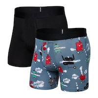 SAXX Men's Droptemp Cooling Boxer Shorts Front_Angled_Left