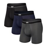 SAXX Men's Sport Mesh Boxer Brief - 3 Pack Front_Three_Fourths_Angled_Left