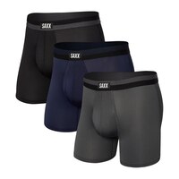 SAXX Men's Sport Mesh Boxer Brief - 3 Pack Front_Three_Fourths_Angled_Left