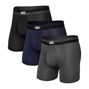 SAXX Men's Sport Mesh Boxer Brief - 3 Pack