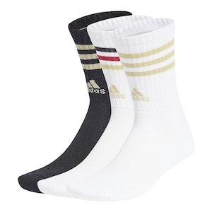 adidas Unisex Sportswear 3-Stripe Cushioned Crew Socks - 3 Pack