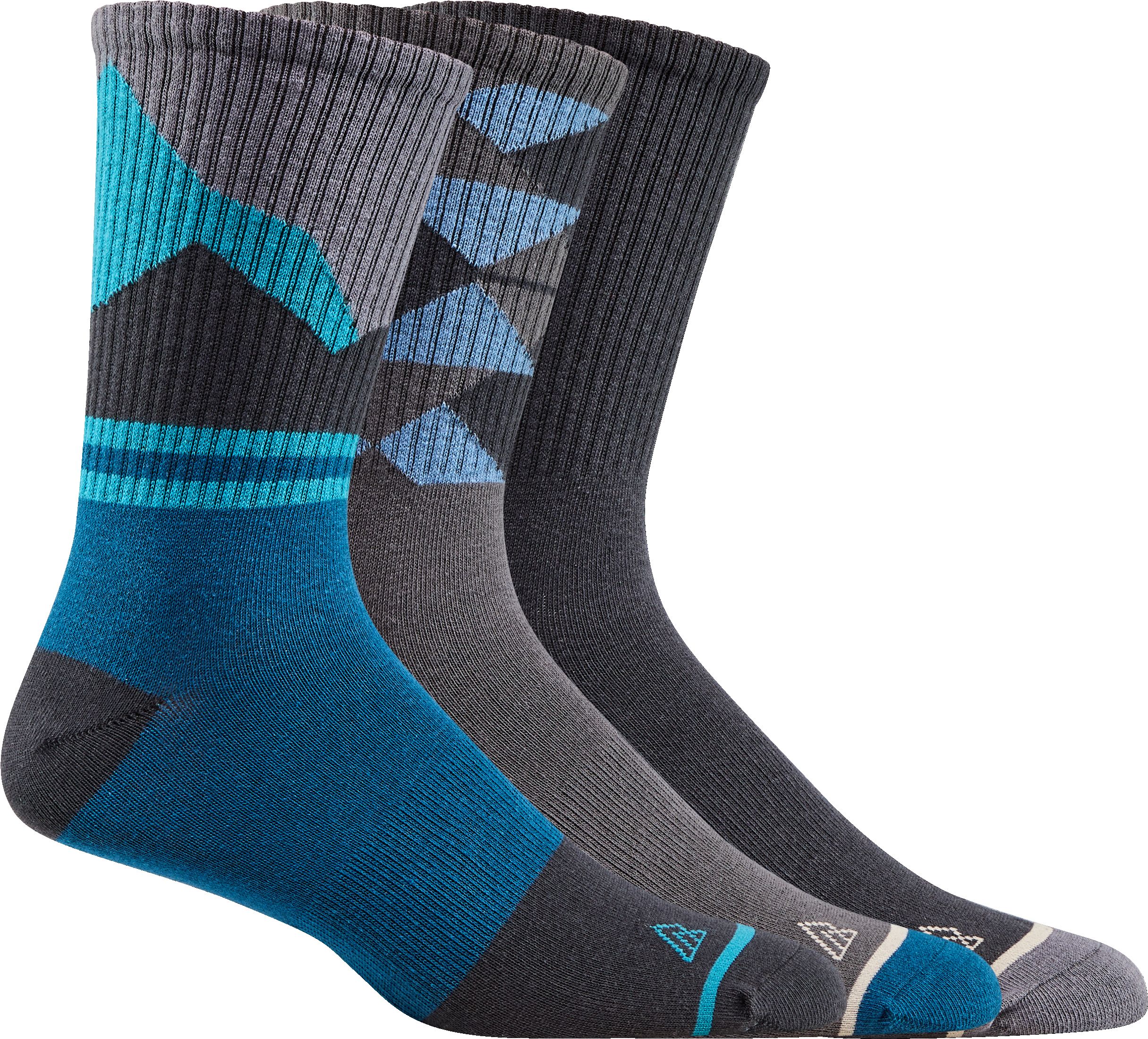Ripzone Men's Groovy Blocks Crew Socks - 3pk