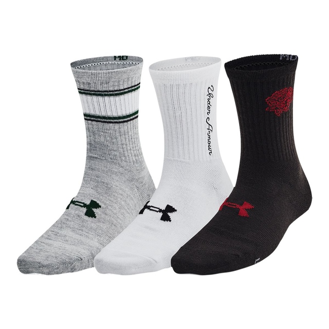 Under Armour Men's Essential Novelty Medium Crew Socks - 3 Pack