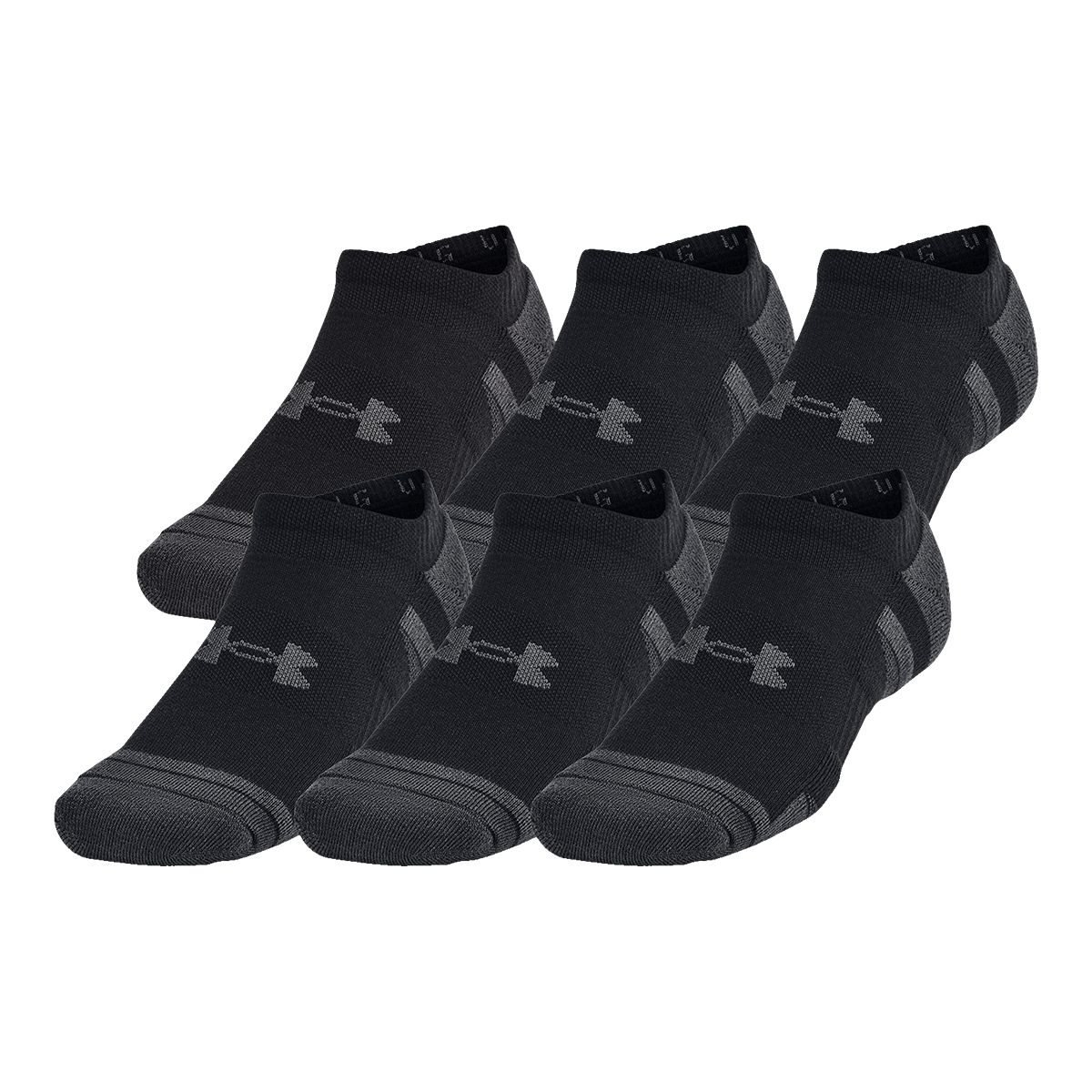 Under Armour Men's Performance Tech No Show Socks - 6 Pack