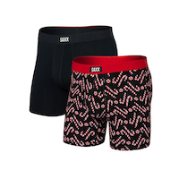 SAXX Men's Vibe Xtra BallPark Pouch™ Boxer Briefs, 2 Pack Front_Angled_Left