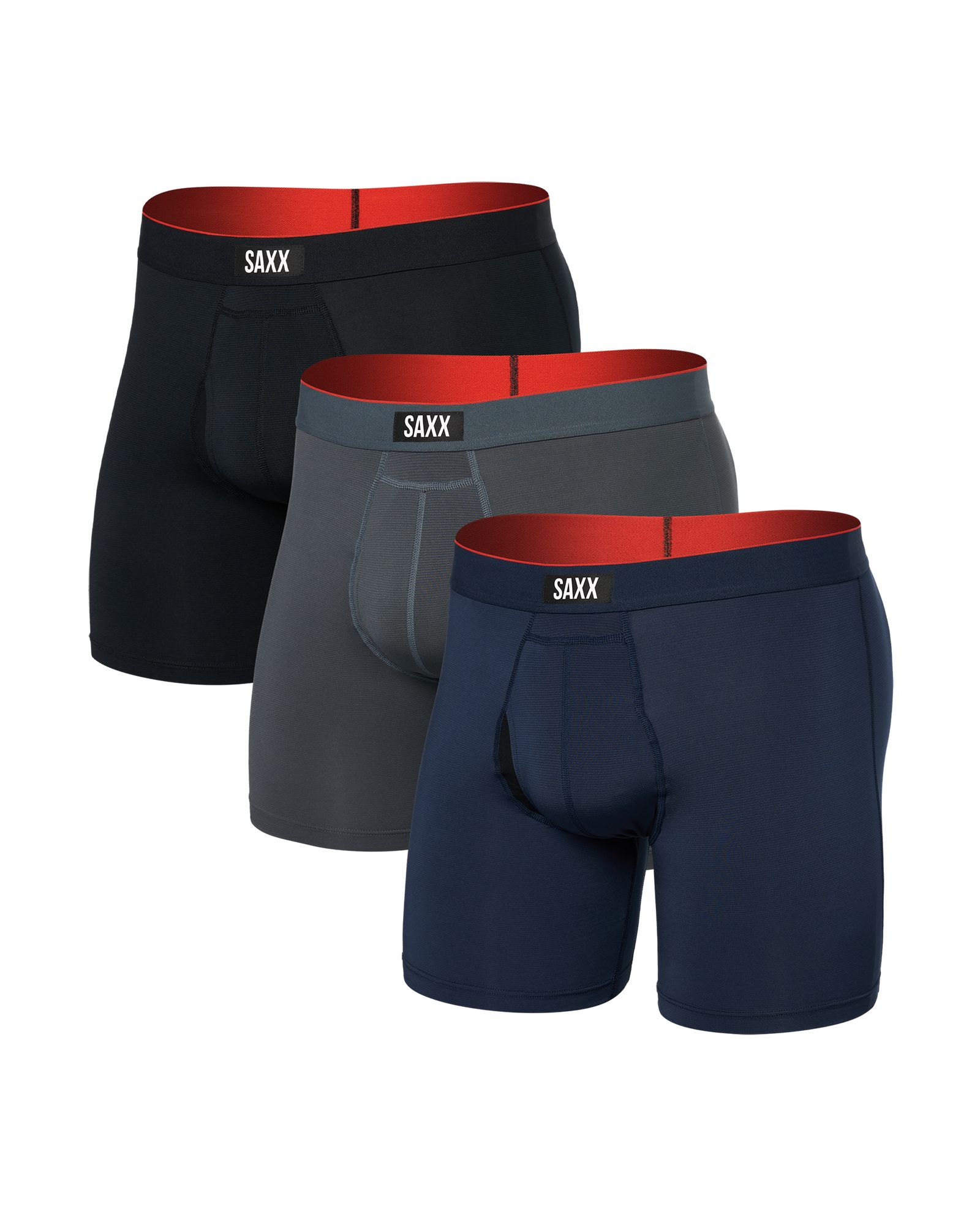 SAXX Men's Multi Sport Mesh Boxer Brief - 3 Pack