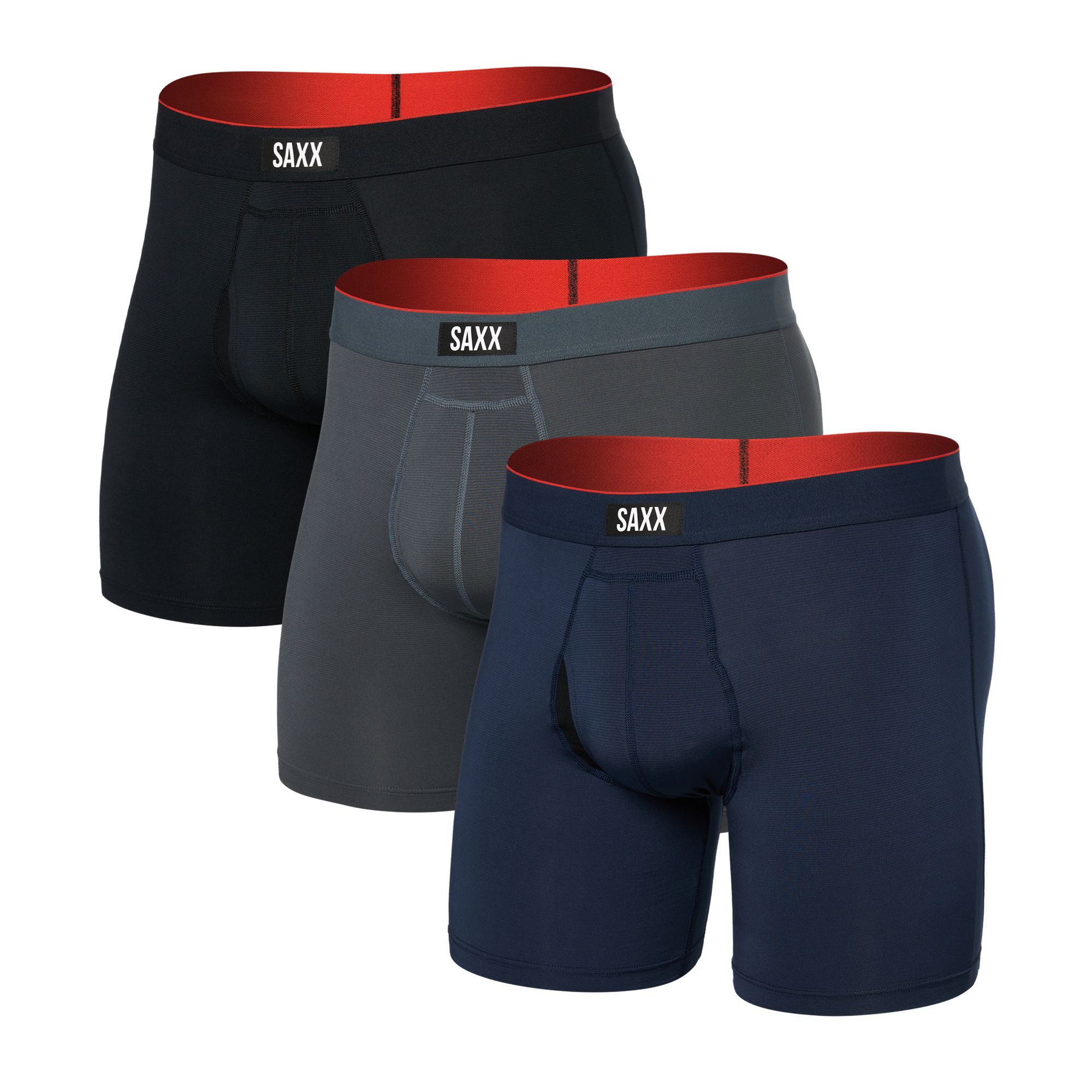 SAXX Men's Multi Sport Mesh Boxer Brief - 3 Pack