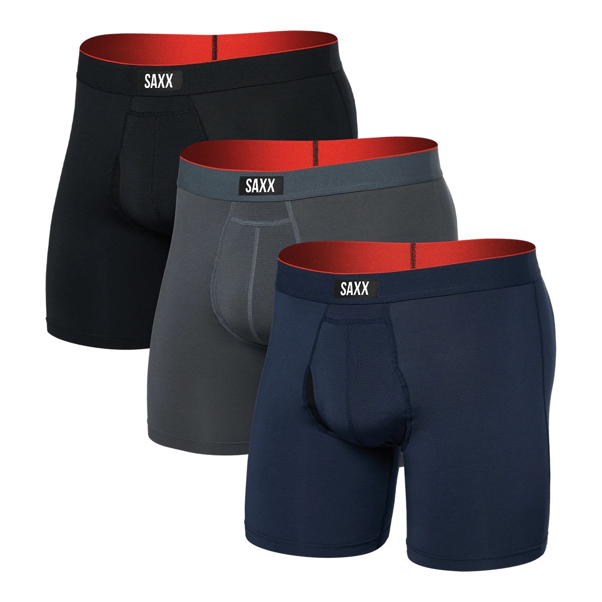 SAXX Men's Multi Sport Mesh Boxer Brief - 3 Pack