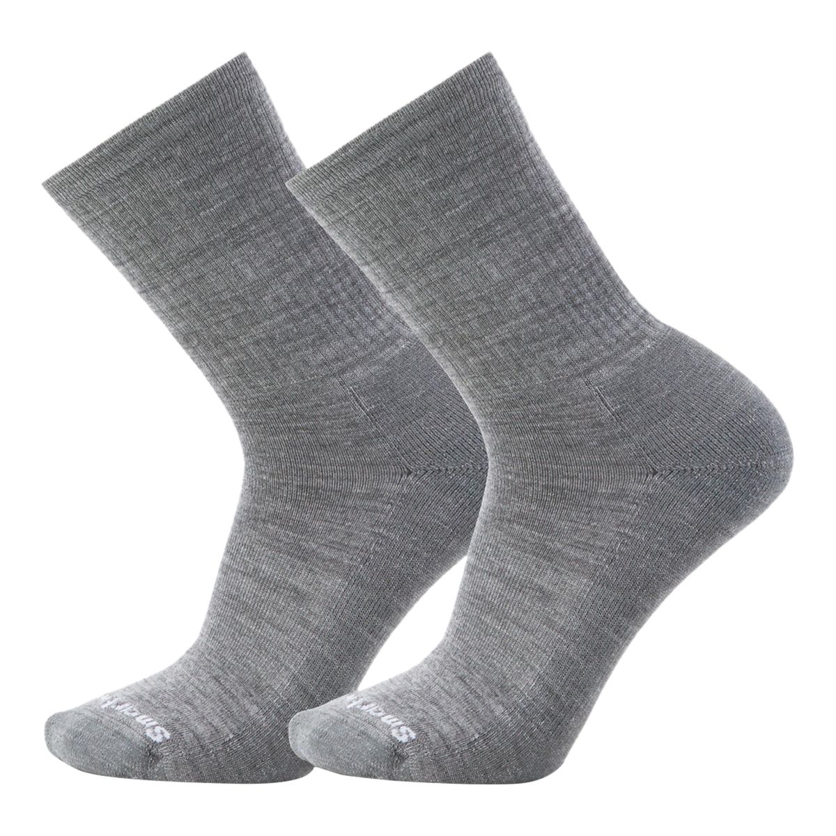 Smartwool Unisex Solid Rib Crew Socks - 2pk