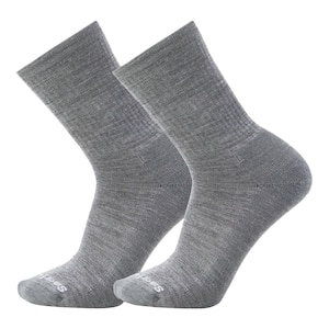 Smartwool Unisex Solid Rib Crew Socks - 2pk