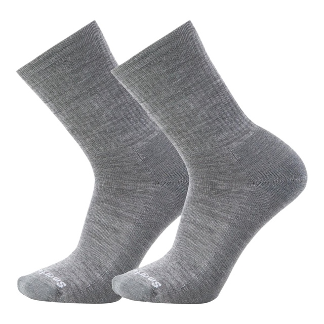 Smartwool Unisex Solid Rib Crew Socks - 2pk