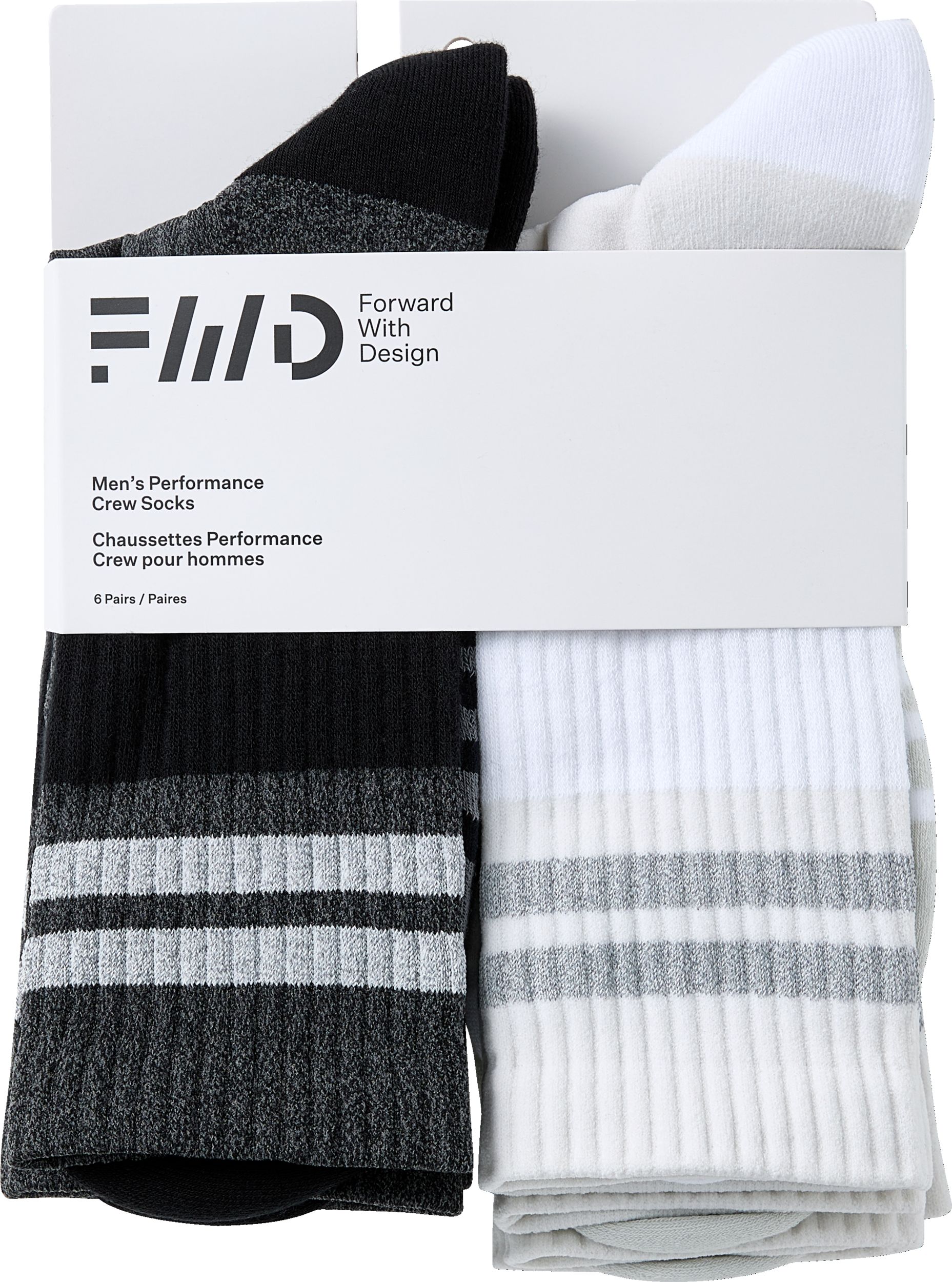FWD Men's Performance Crew Socks - 6pk