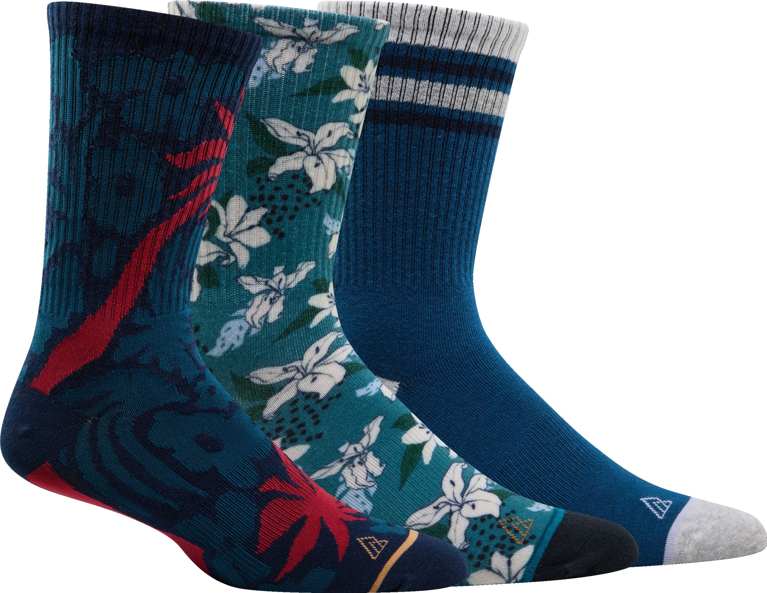 Ripzone Men's Tropical Vibes Crew Socks - 3 Pack