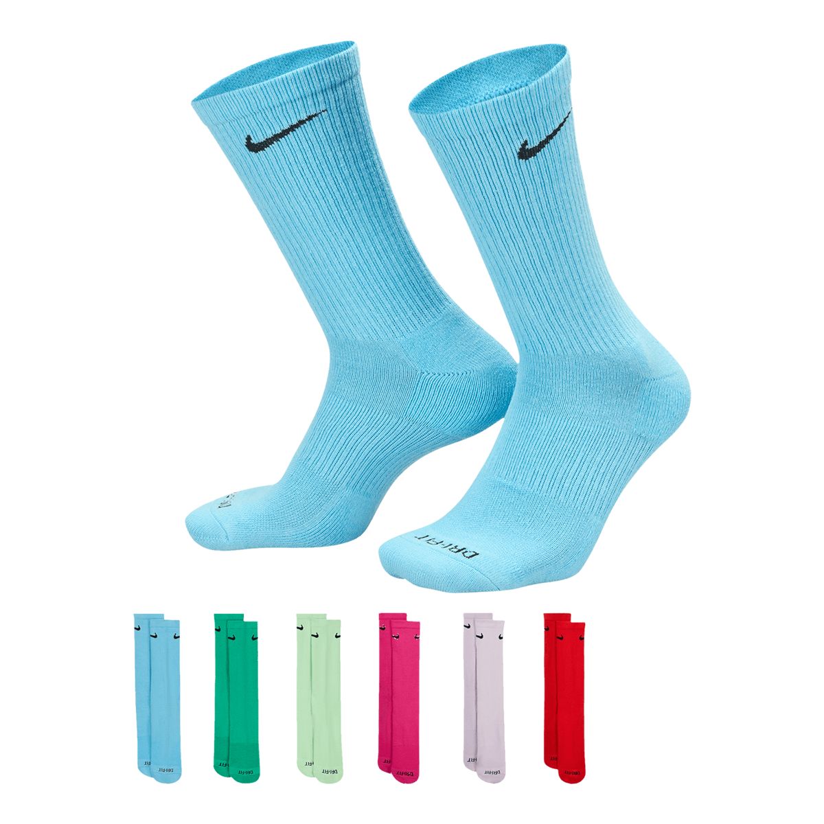 Nike Men's Everyday Plus Size Cushioned Training Sweatshirt Socks - 6 Pack