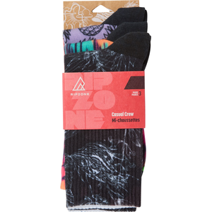 Ripzone Men's Tropical Dino Crew Socks - 3 Pack