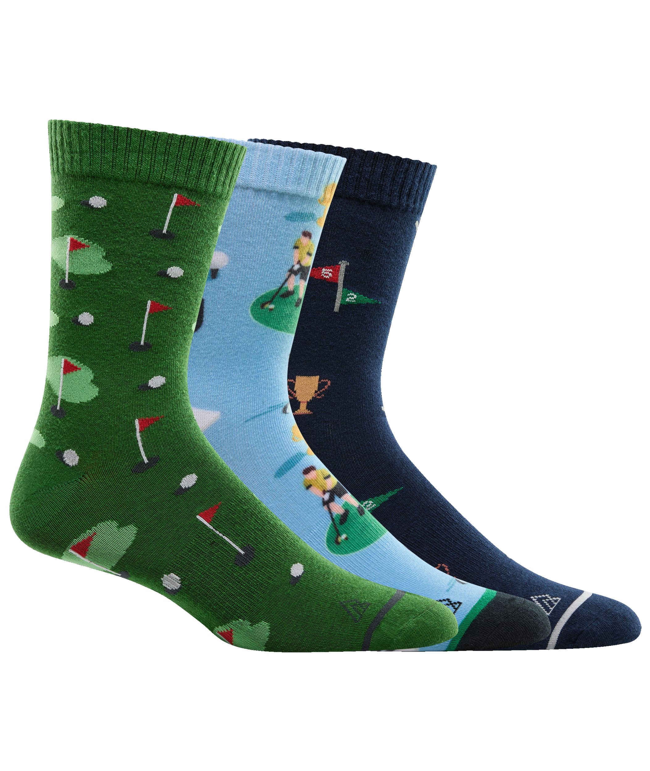 Ripzone Men's Golf Crew Socks - 3 Pack