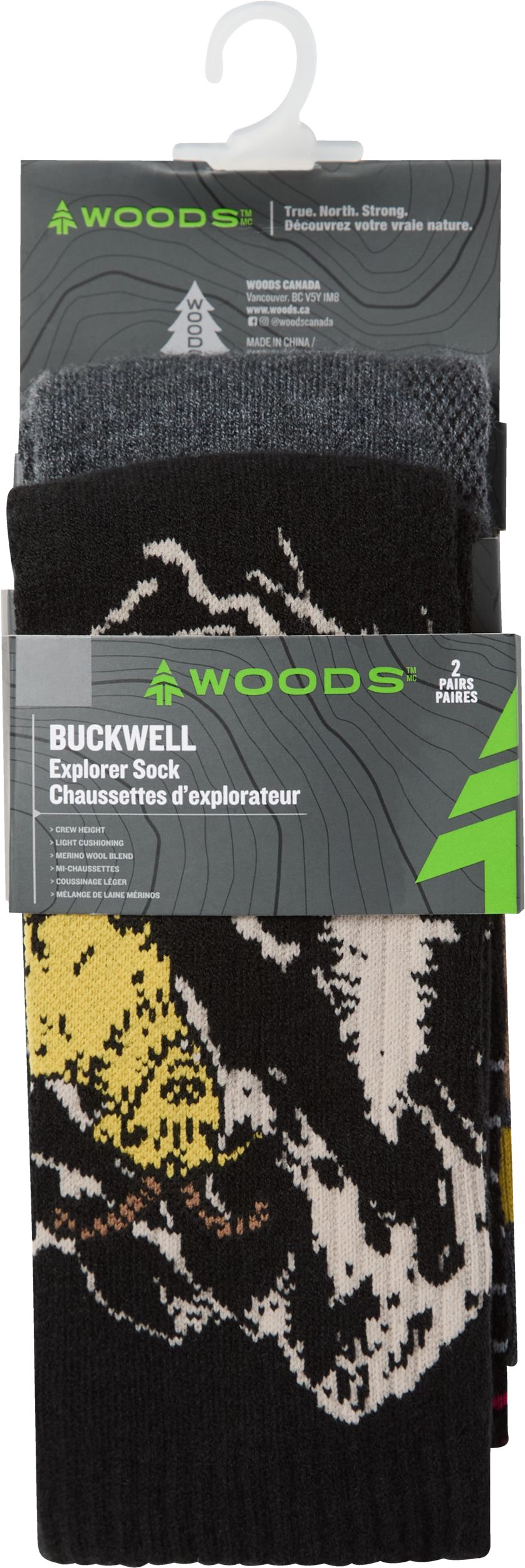 Woods Men's Buckwell Hiking Crew Socks - 2 pk