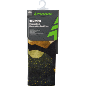 Woods Men's Sampson Everyday All Over Print Crew Socks