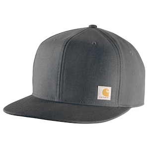 Carhartt Unisex Canvas Firm Duck Flatbrim Cap with Anti-Odour Sweatband
