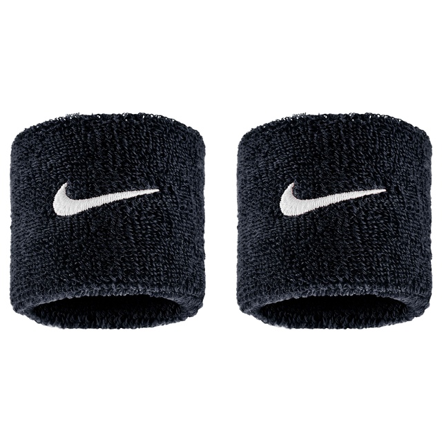 Nike Men's Swoosh Classic Absorbent Terry Wristbands Front_Flat