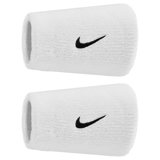 Nike Men's Swoosh Doublewide Wristbands - 2 Pack Front_Flat
