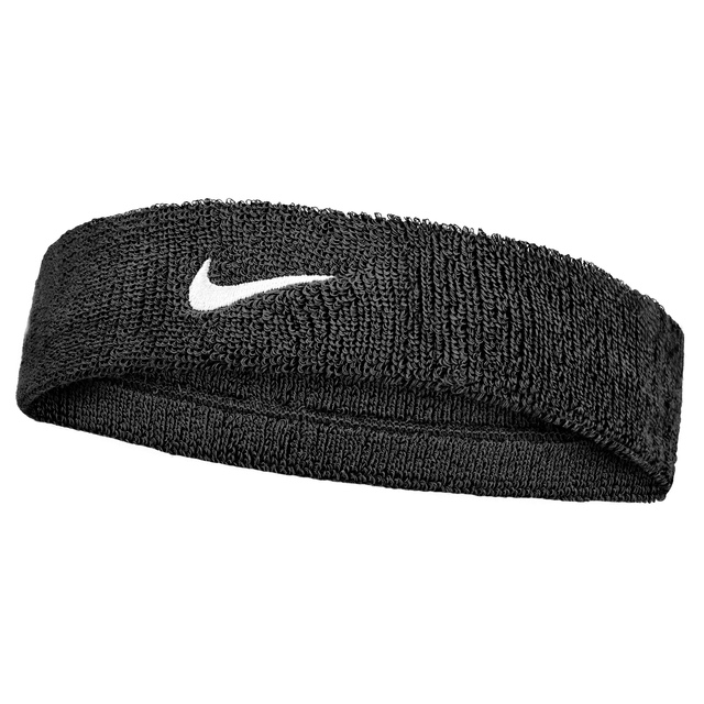 Nike Men's Swoosh Classic Absorbent Terry Headband Front_Angled_Left