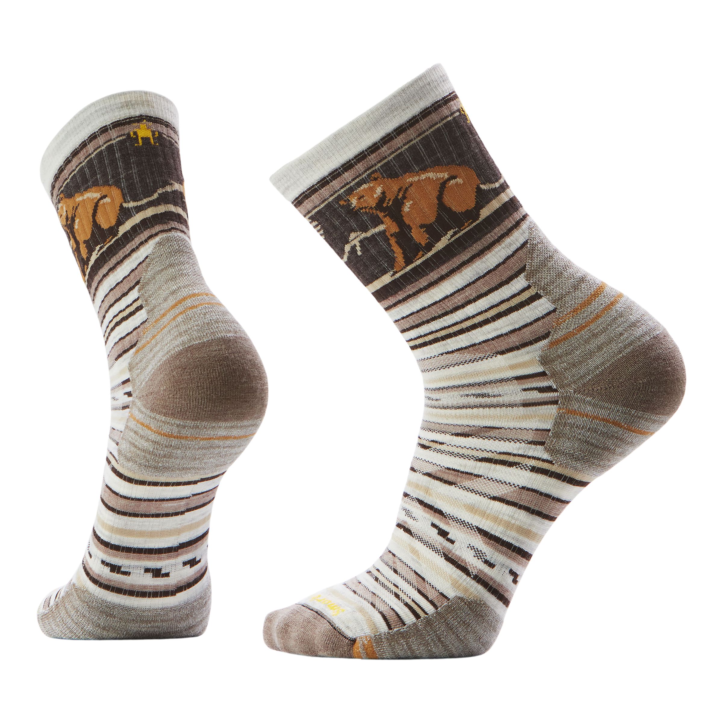 Smartwool Men's Bear Stripe Medium Cushioned Crew Socks