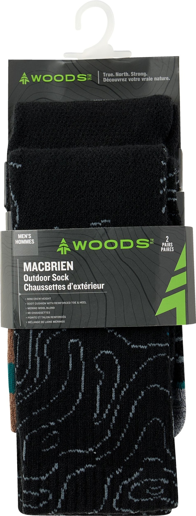Woods Men's Macbrien Socks 2-pk