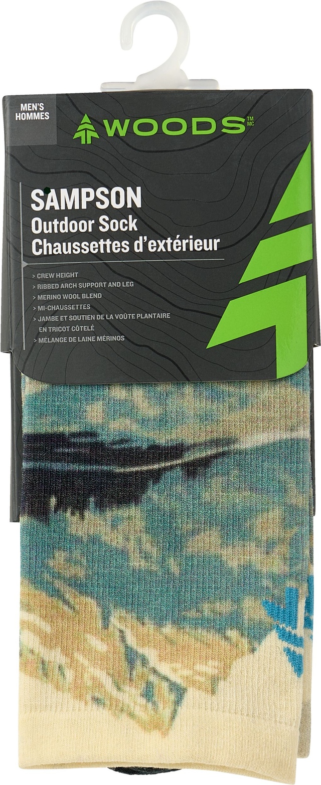 Woods Men's Sampson Everyday All Over Print Crew Socks